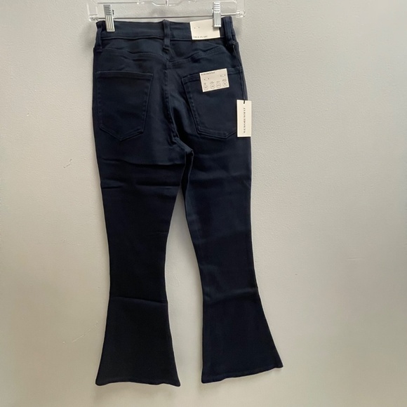 WeWoreWhat True Flare French Navy Twill Stretch Denim Jeans - Size 25 - NWT - Picture 3 of 5